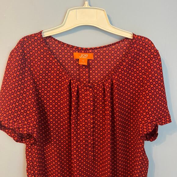 Joe Fresh Red White Blouse Top Size Large - Picture 5 of 10